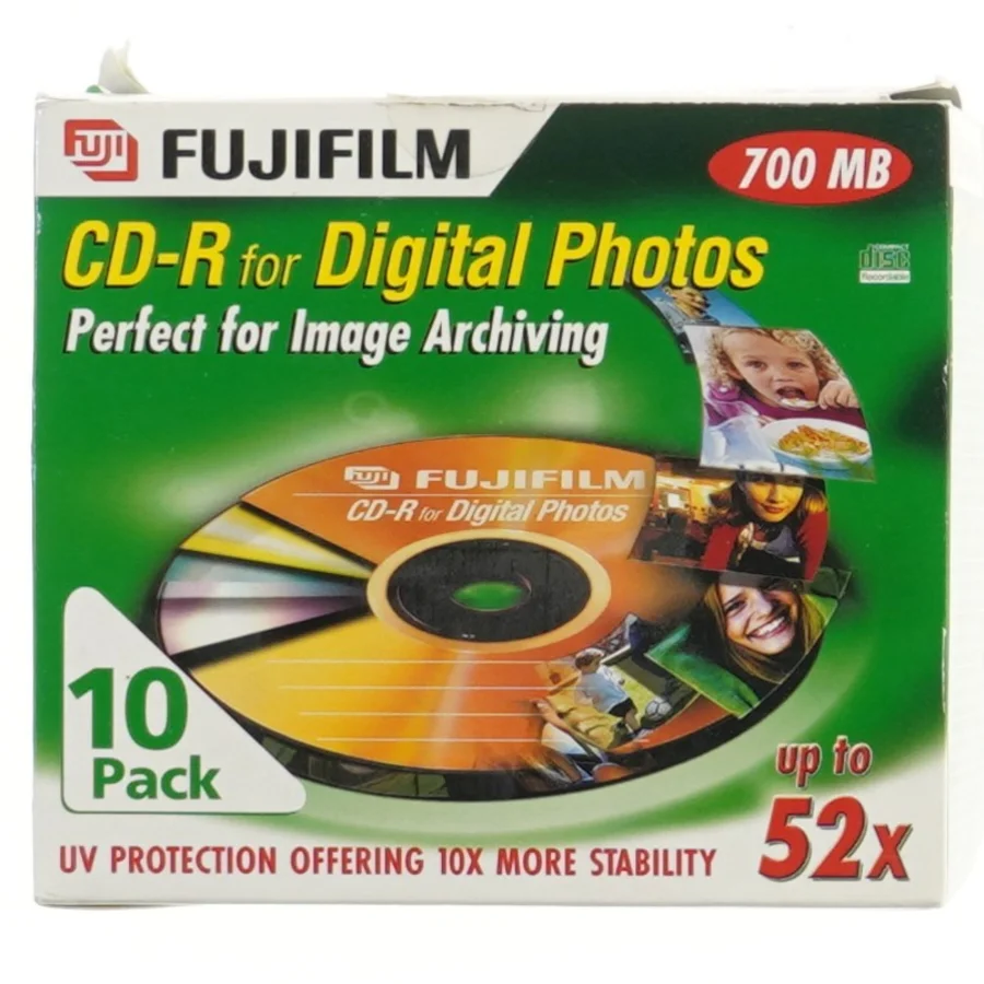 Fujifilm CD-R 700 MB 10-pak fra Fujifilm (str. 10 stk 13x15 cm)