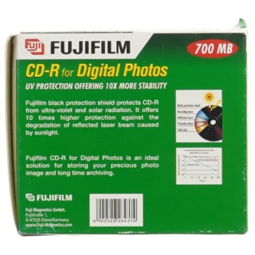 Fujifilm CD-R 700 MB 10-pak fra Fujifilm (str. 10 stk 13x15 cm)