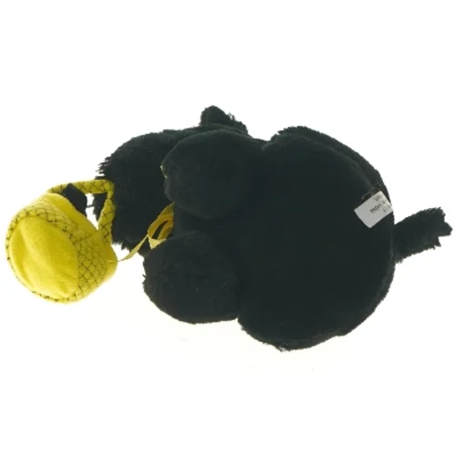 NETTO sort hundebamse med gul taske (str. 20x20x12 cm)