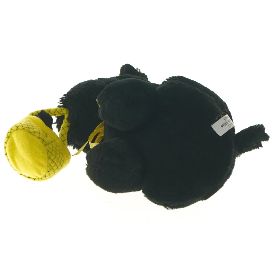 NETTO sort hundebamse med gul taske (str. 20x20x12 cm)