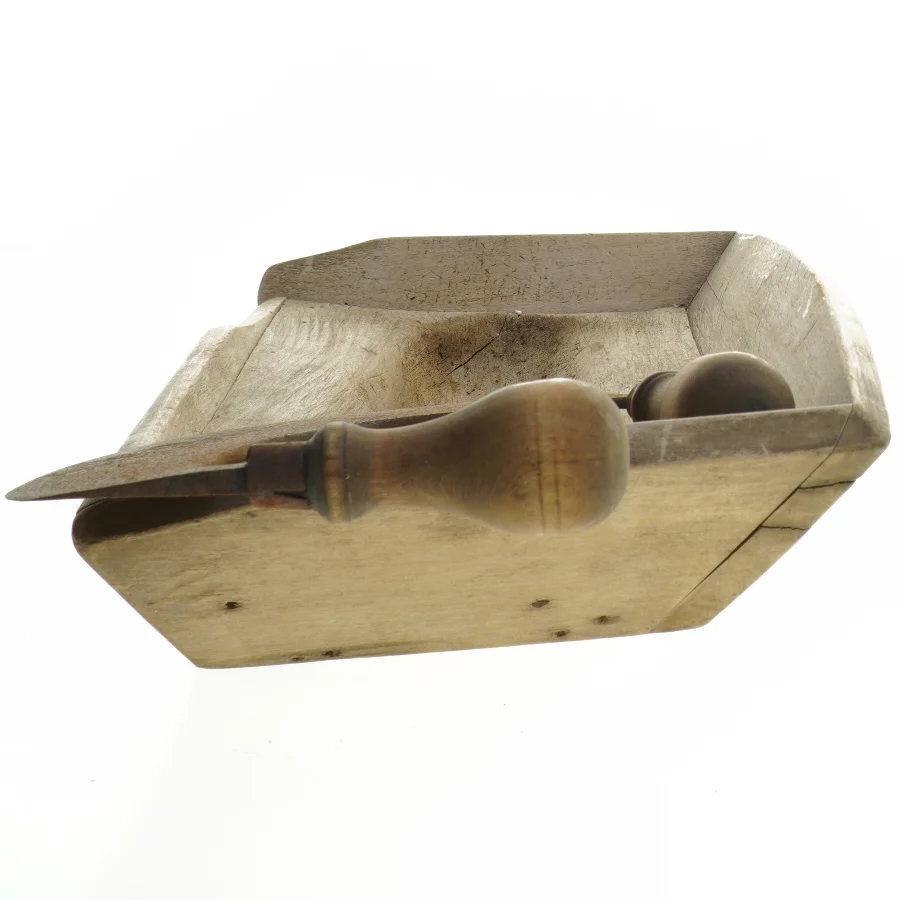 Urtehakkebræt med mezzaluna / urtehakker / vuggekniv (str. 39x22 cm)