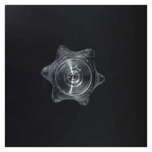 Krystal skål på fod (str. Ø 17 cm)