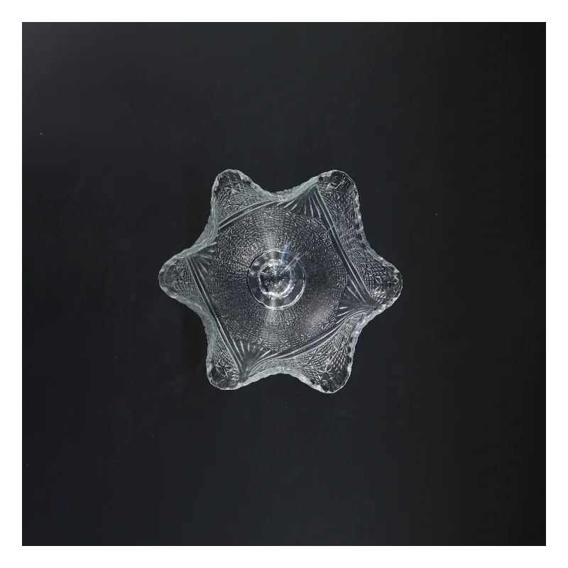 Krystal skål på fod (str. Ø 17 cm)