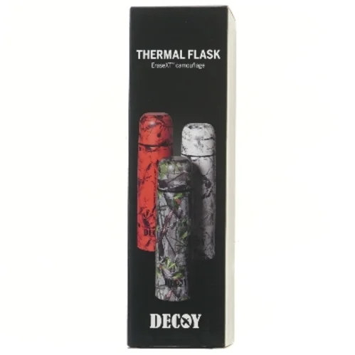 Ny Termoflaske, rød camouflage, 750 ml fra Decoy (str. 28x8 cm)