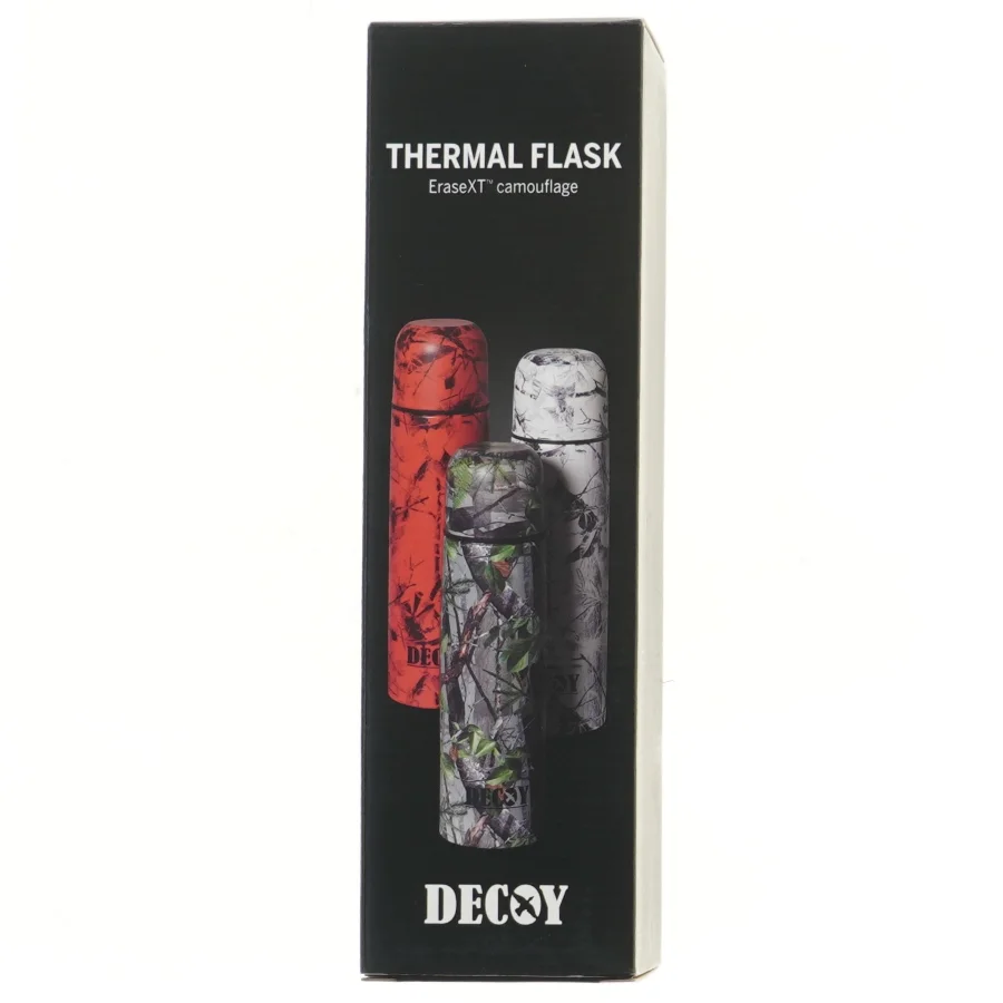 Ny Termoflaske, rød camouflage, 750 ml fra Decoy (str. 28x8 cm)