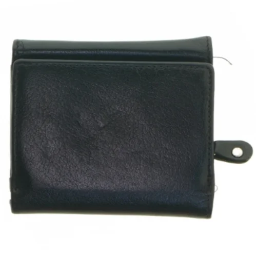 Sort læder pung (str. 11x10 cm)