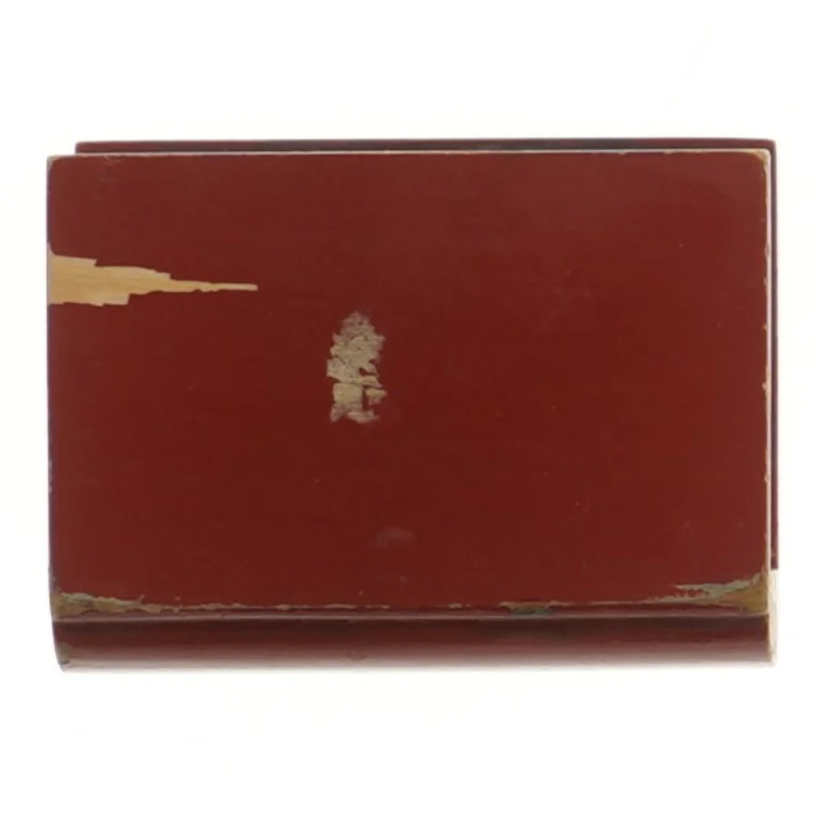 Retro serviet-holder i smuk udskåret træ (str. 10,5x7,5x4,5 cm)