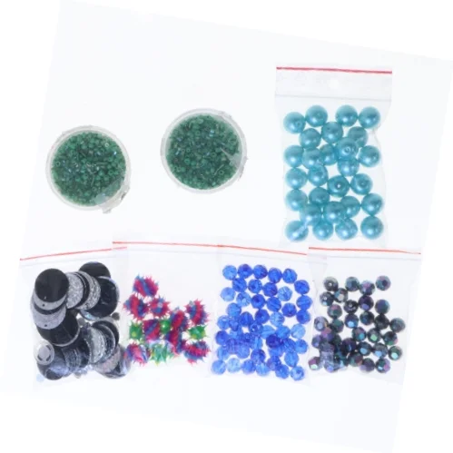 Perler og rhinsten sæt, fx til dansedragt