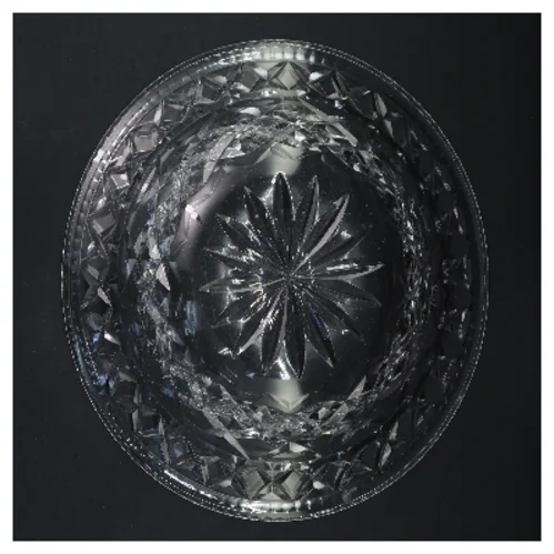 Stor flot krystalskål uden skår (str. 26x10 cm)