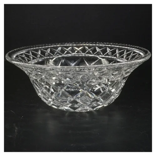 Stor flot krystalskål uden skår (str. 26x10 cm)