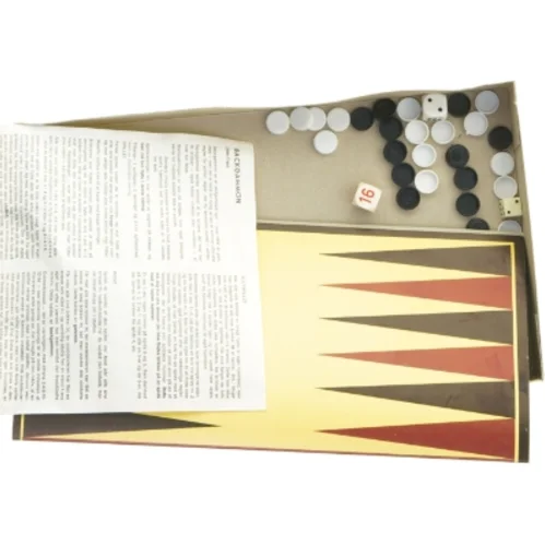 Backgammon spil (str. 33x19,5 cm)