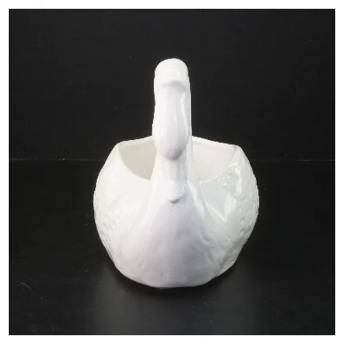 Hvid svane vase (str. 20x13x16 cm)