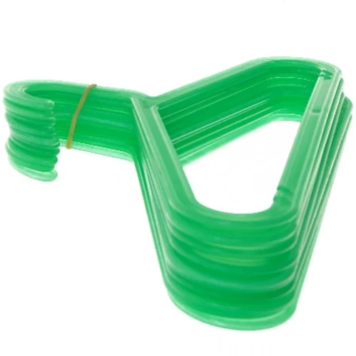 Grønne plastikbøjler til børnetøj, sæt af 10 stk (34,5x21,5 cm)