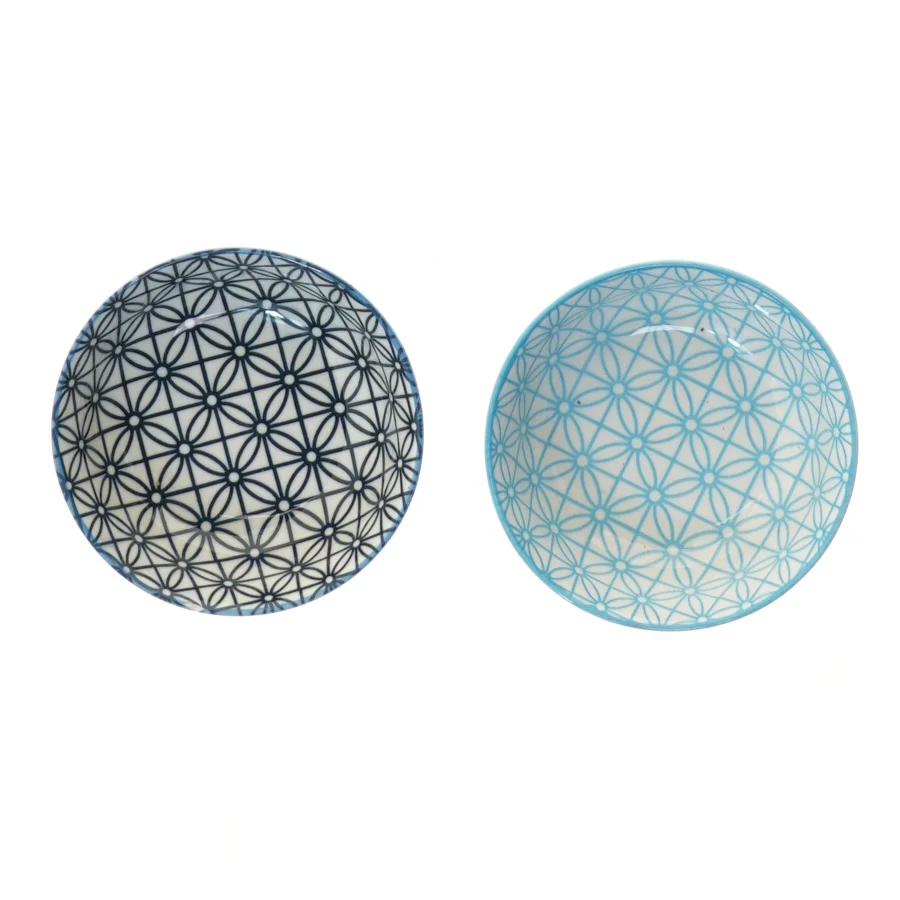 Sæt af 2 skåle med mønster (str. 2 stk Ø 12 cm)