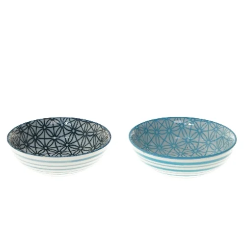 Sæt af 2 skåle med mønster (str. 2 stk Ø 12 cm)