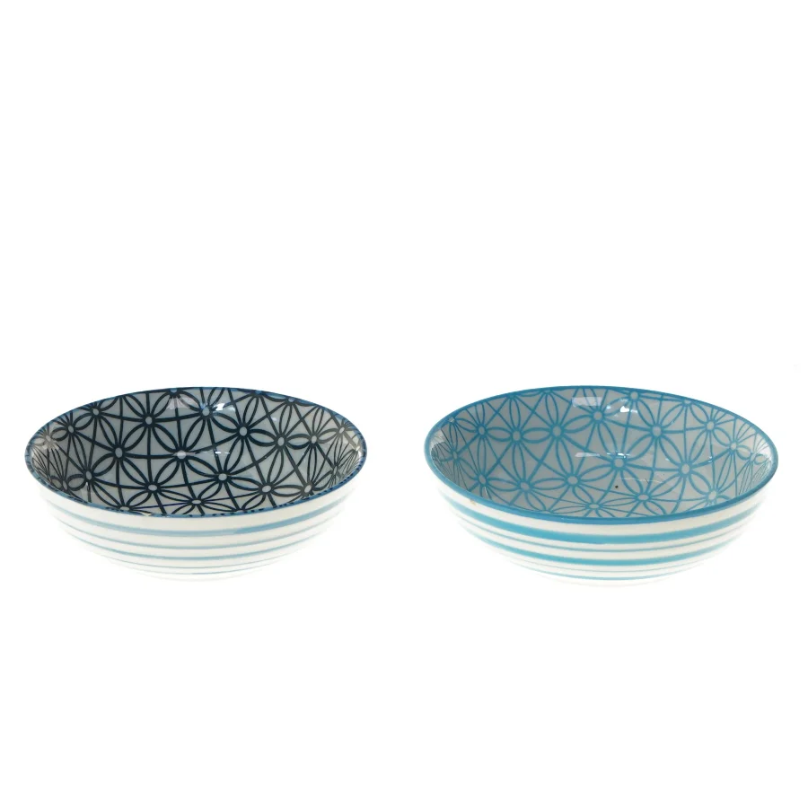 Sæt af 2 skåle med mønster (str. 2 stk Ø 12 cm)