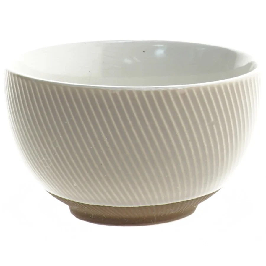 Lille ribbet skål (str. Ø 10 cm længde 7 cm)