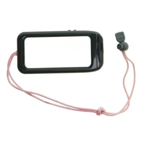 Vandtæt mobilcover med pink snor fra Aryca (str. 16x8 cm)