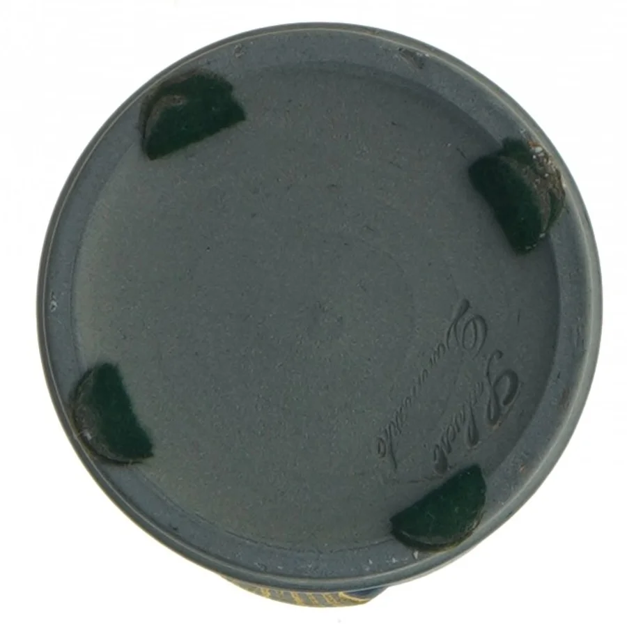 Blå Keramik lysestage (str. Ø. 7,5 cm. længde. 15 cm)