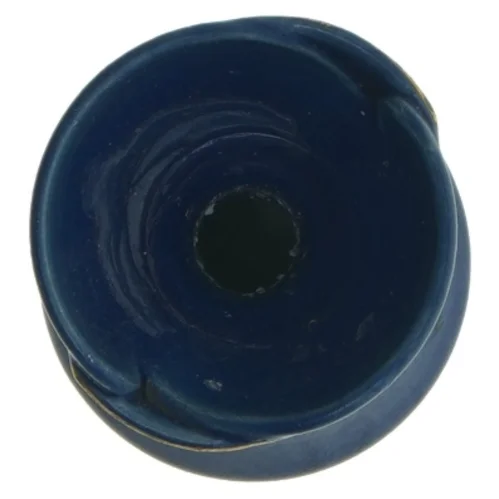 Blå Keramik lysestage (str. Ø. 7,5 cm. længde. 15 cm)