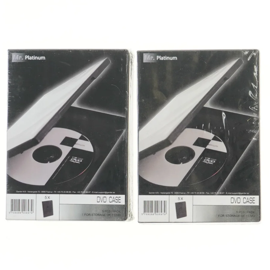 DVD opbevaringsæsker fra Mr. Platinum (str. 19x13,5 cm)