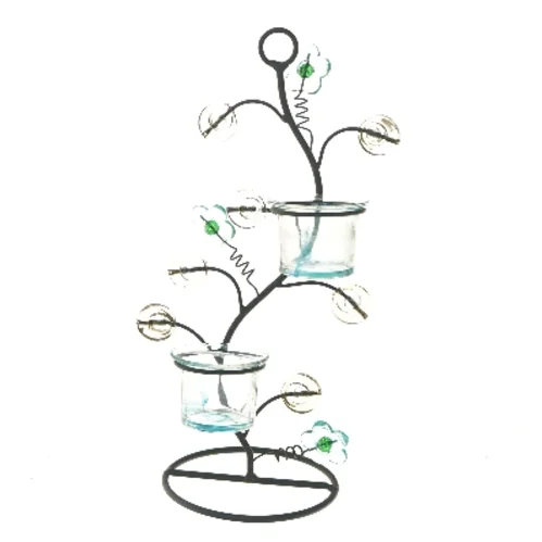 Dekorativ lysestage med glasbeholdere (str. 31,5 cm)