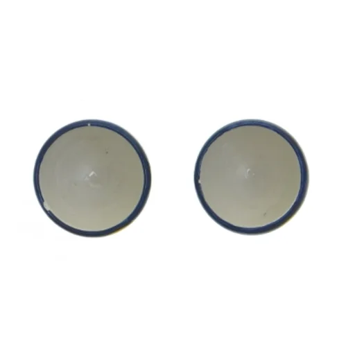 Keramik shotglas / æggebægre med blomstermotiv (str. Ø. 5,5 cm længde. 6,6 cm)