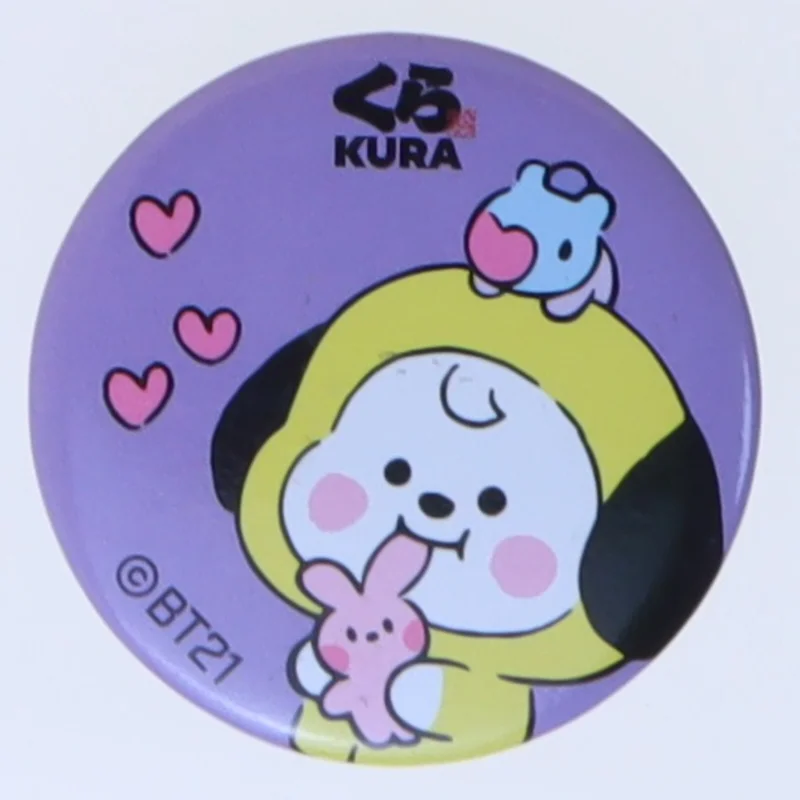 Magnet med Kura BT21 karakter (str. Ø 3,5 cm)