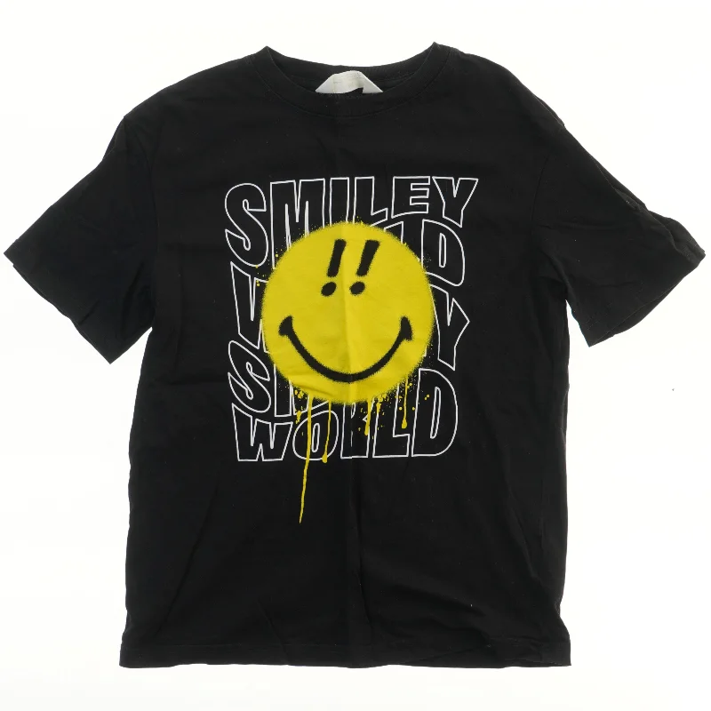 T-shirt med Smiley-tryk fra H&M (str. 152)