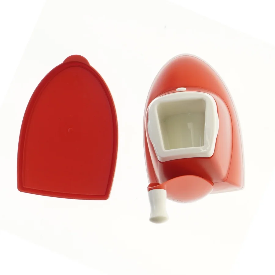 Rød minihakker tupperware (str. 15,5 cm)