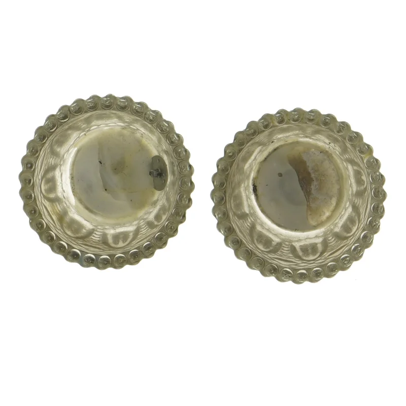 Lysestager i glas (str. Ø 7 cm længde 6,5 cm)