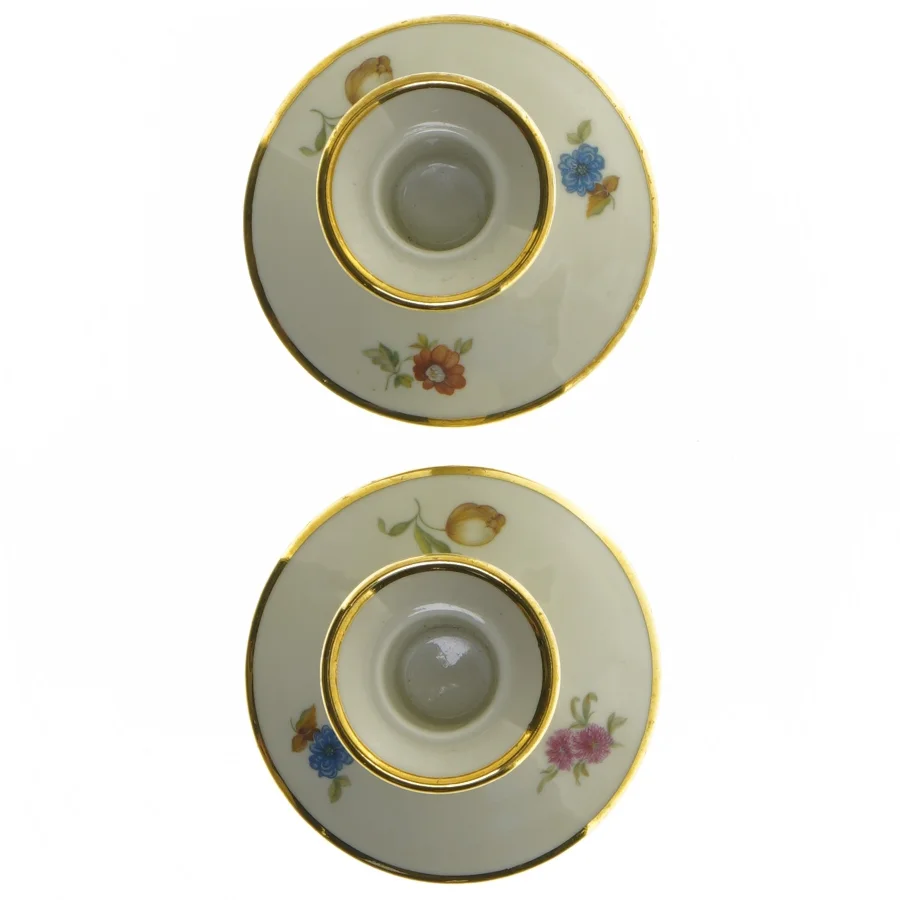 Porcelæns lysestager sæt fra KPM (str. 7,5 cm)