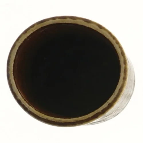 Keramisk vase med solmotiv fra Søholm (str. Ø 9,5x10 cm)