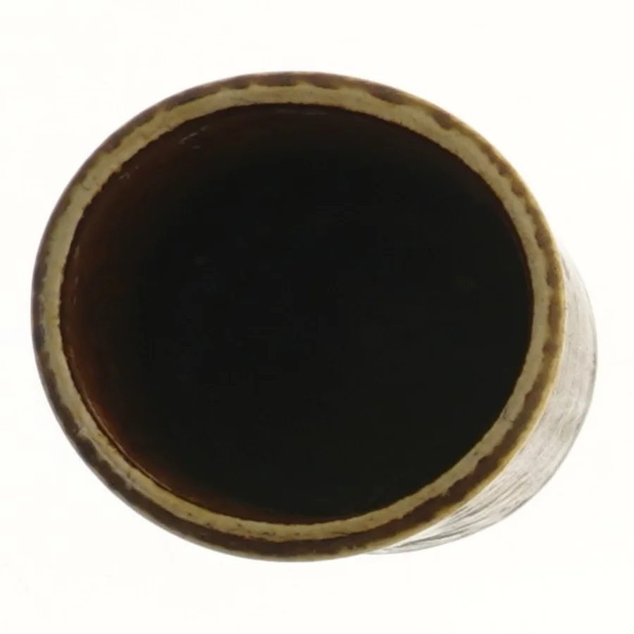 Keramisk vase med solmotiv fra Søholm (str. Ø 9,5x10 cm)