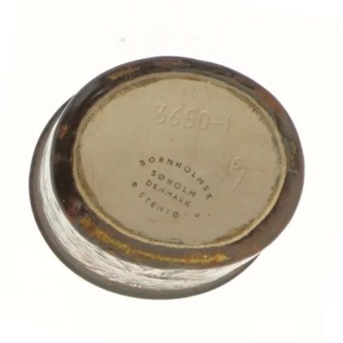 Keramisk vase med solmotiv fra Søholm (str. Ø 9,5x10 cm)