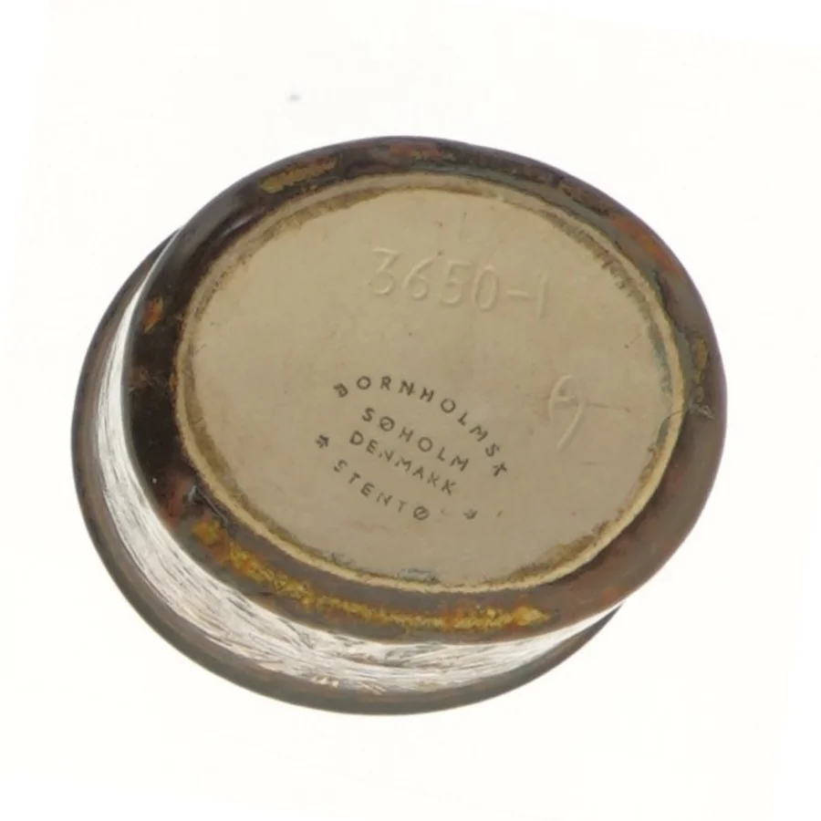 Keramisk vase med solmotiv fra Søholm (str. Ø 9,5x10 cm)