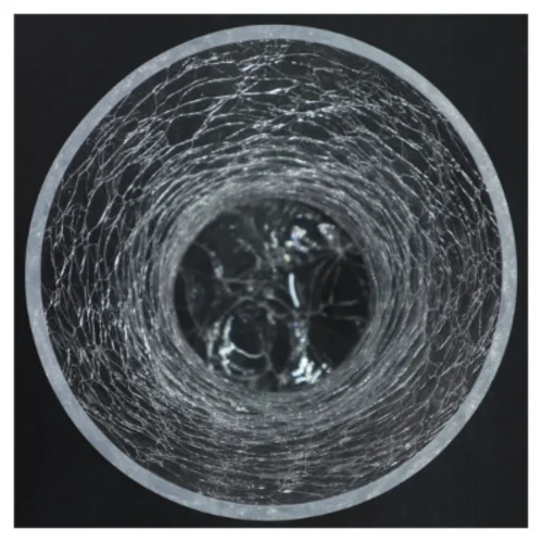 Krakeleret glasvase (str. 30 x 15 cm)