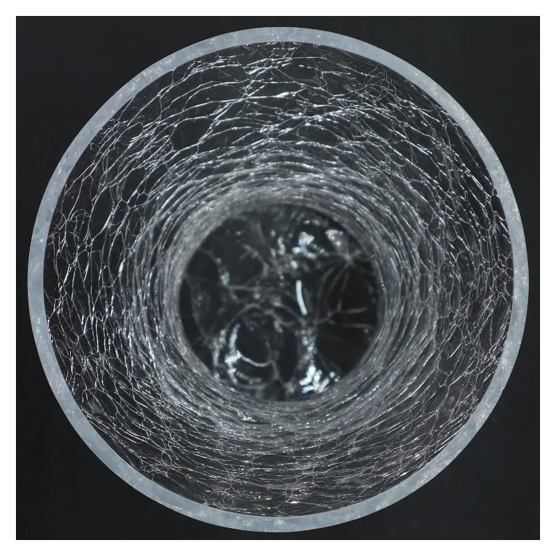 Krakeleret glasvase (str. 30 x 15 cm)