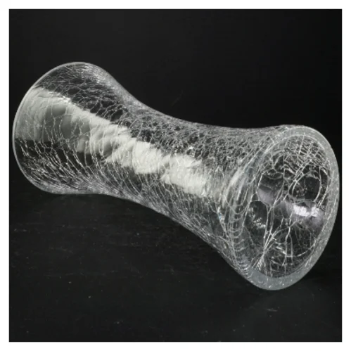 Krakeleret glasvase (str. 30 x 15 cm)