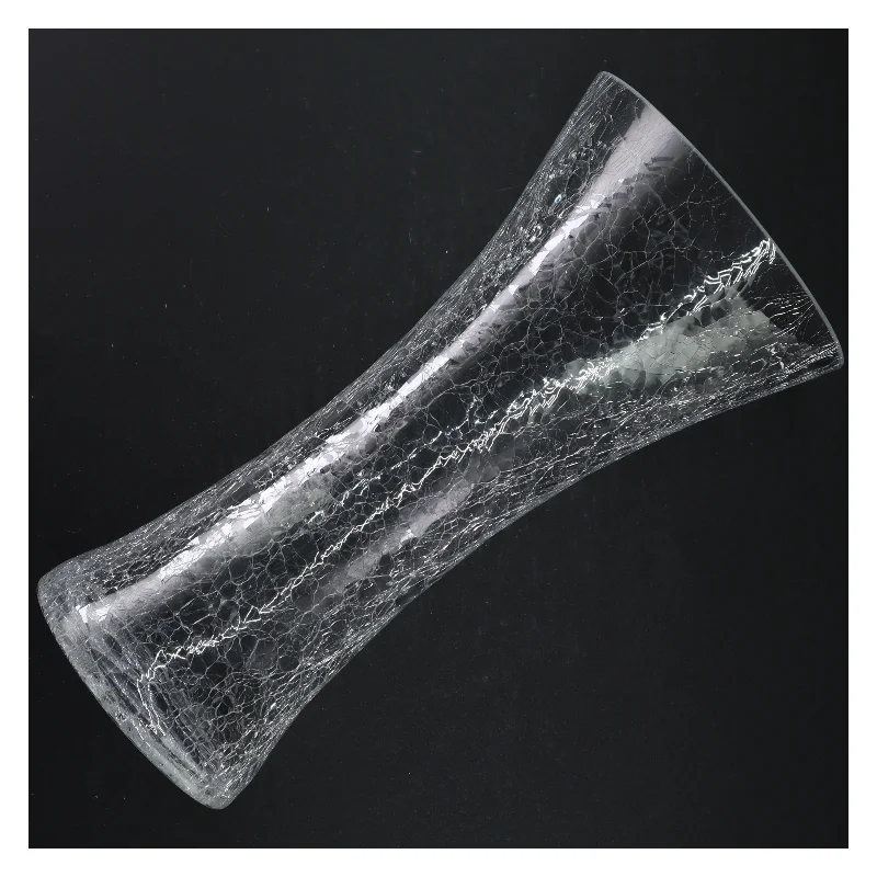 Krakeleret glasvase (str. 30 x 15 cm)