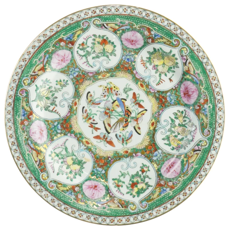 Dekorativt kinesisk porcelænstallerken