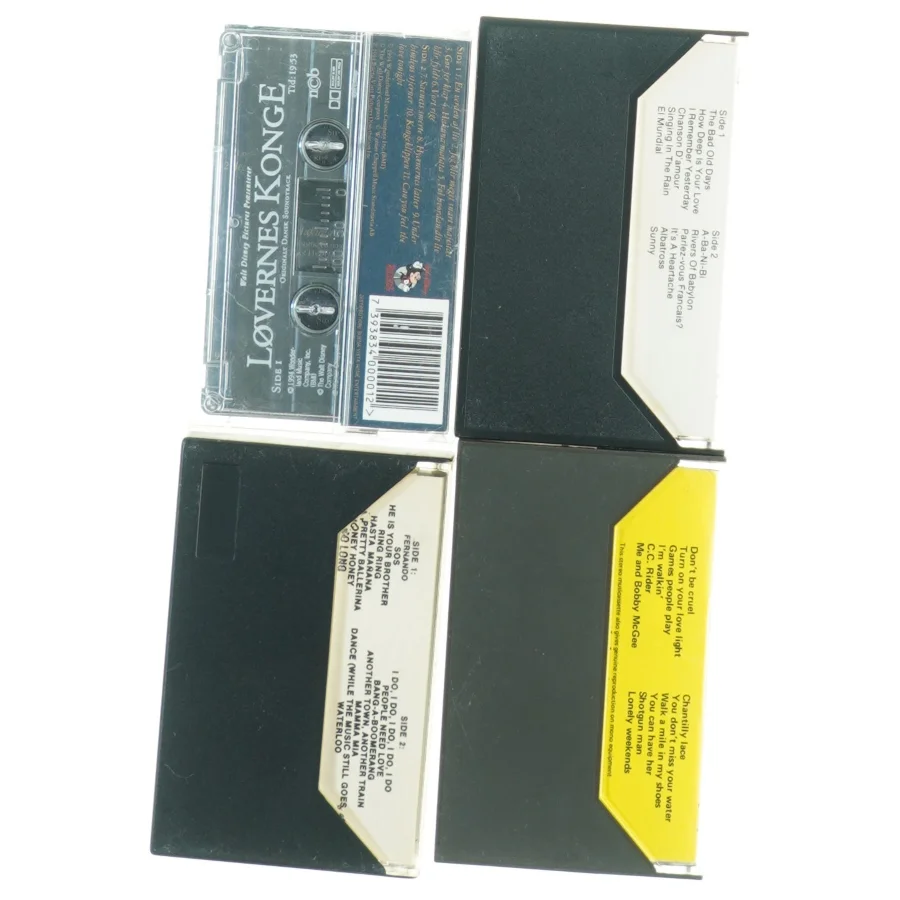 Musikkassetter samling (str. 11 x 7 cm)