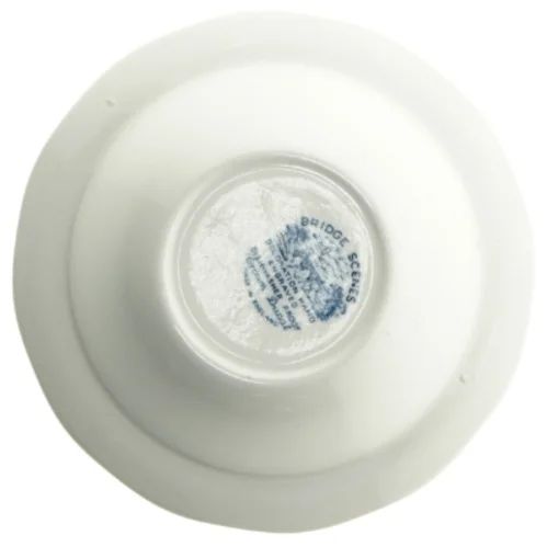 2 dybe tallerkener med blåt willow-mønster