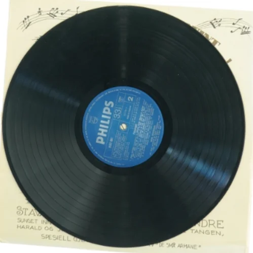 Gammel vinylplade 'Me Komme Seint Men Me Komme Godt!' fra Philips (str. 30 cm)