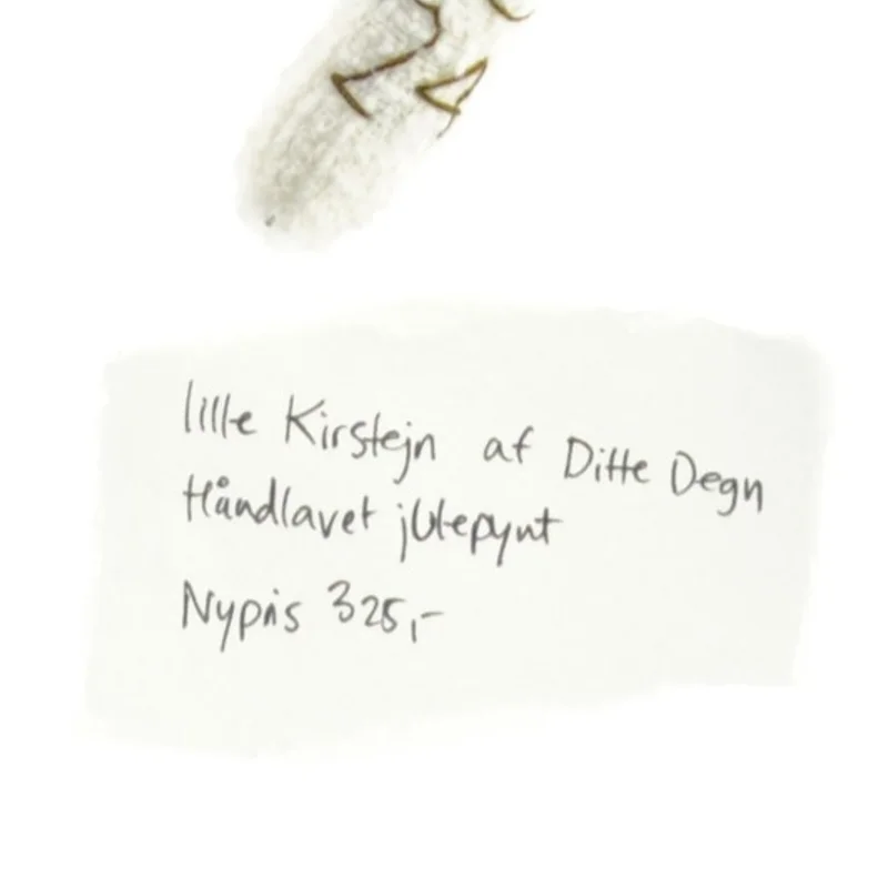 Lille kirstejn, håndlavet julepynt fra Ditte Degn (str. 12 x 5 cm)