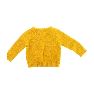 Hjemmestrikket sweater (str. 30 x 33 cm)