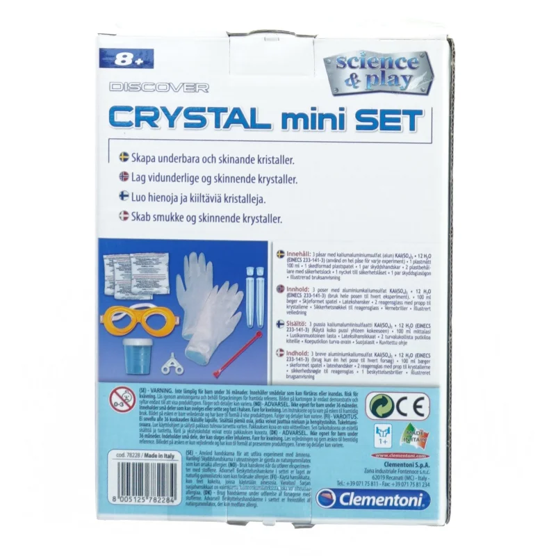 Discover Crystal mini set fra Clementoni (str. 21 x 15 x 5 cm)