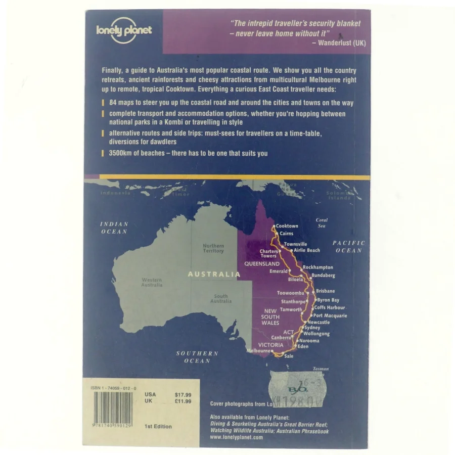 East Coast Australia : a classic overland route af Verity Campbell (Bog)