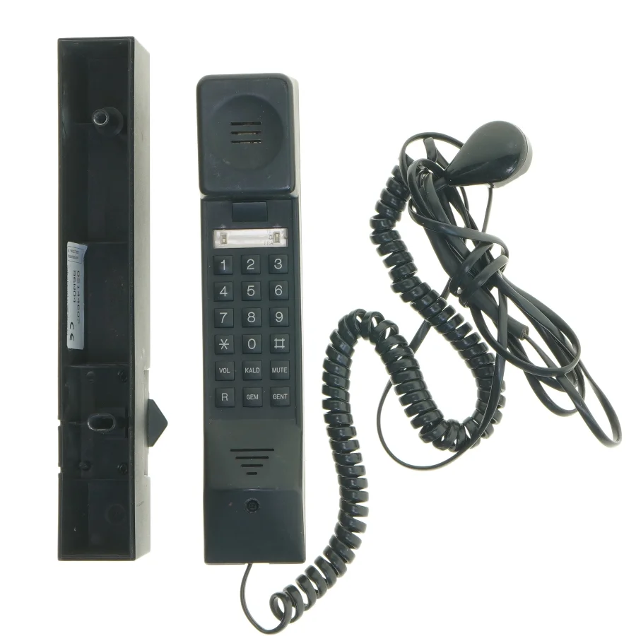 Fastnettelefon med røret og lader (str. 22 cm)