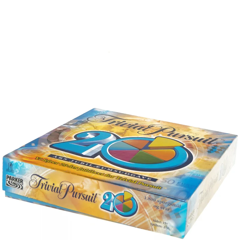 Trivial Pursuit 20-års Jubilæumsudgave fra Parker (str. 27x27 cm)